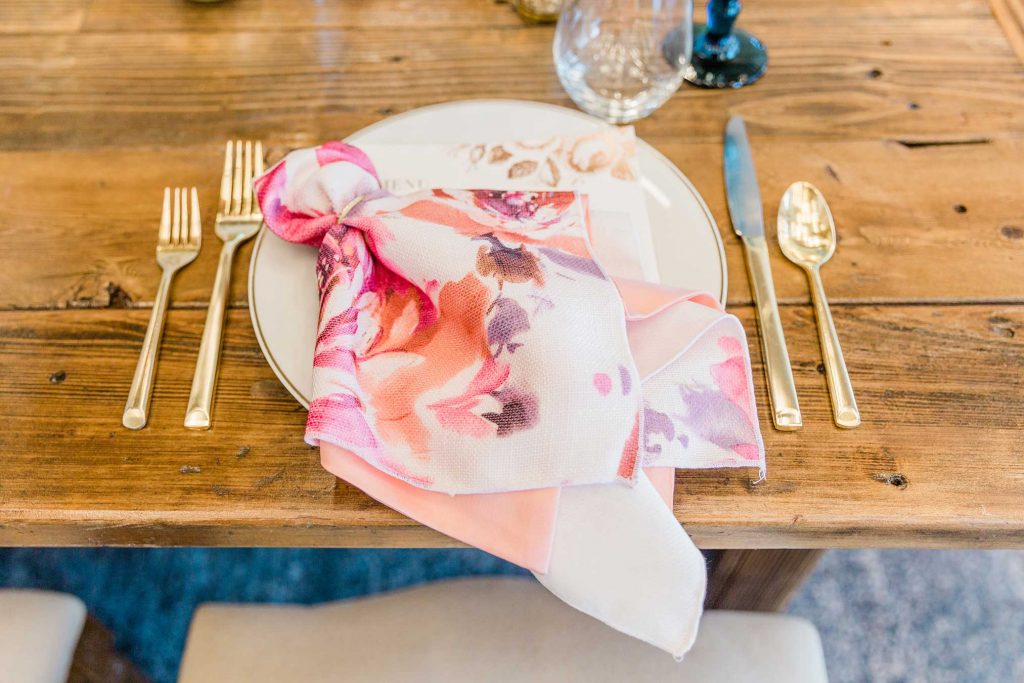 Floral pattered napkin