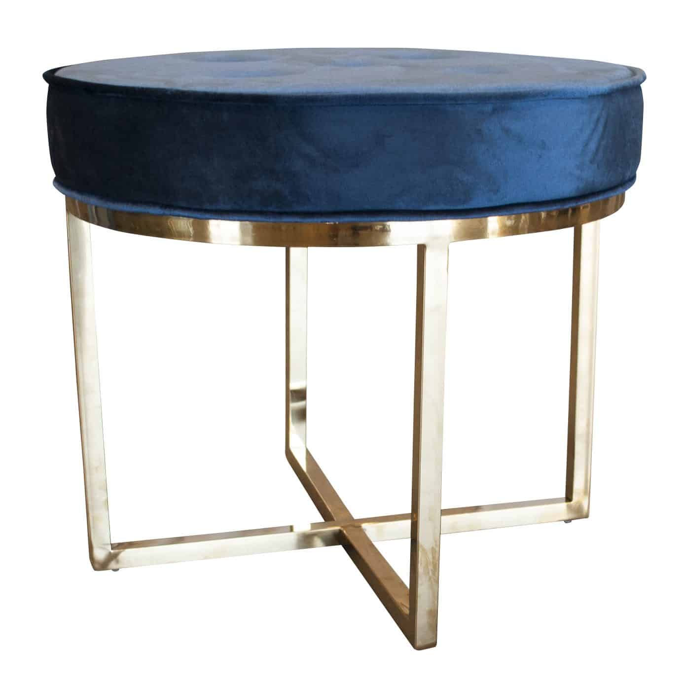 Monroe Ottoman - Indigo